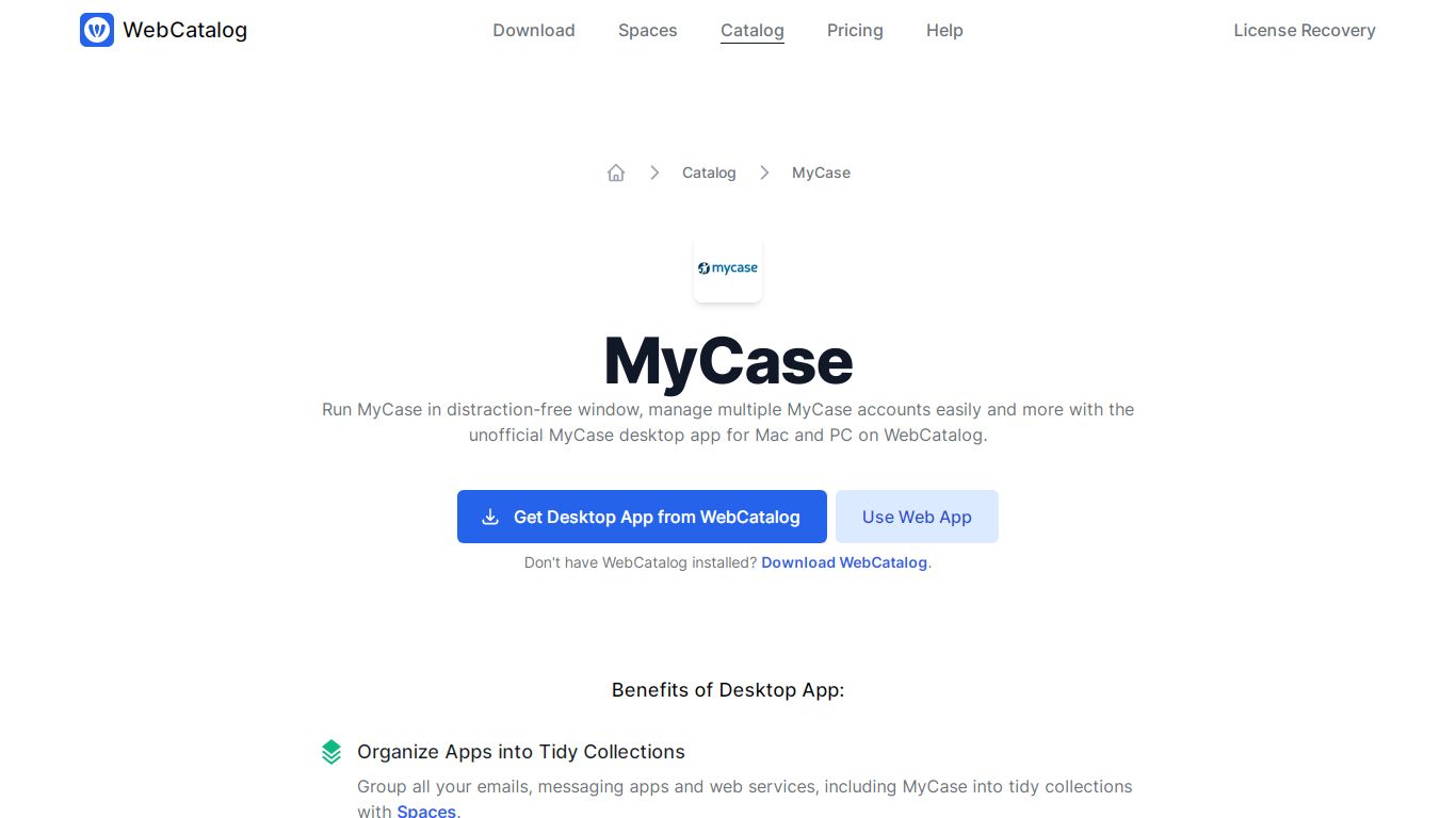 MyCase Desktop App for Mac and PC - WebCatalog